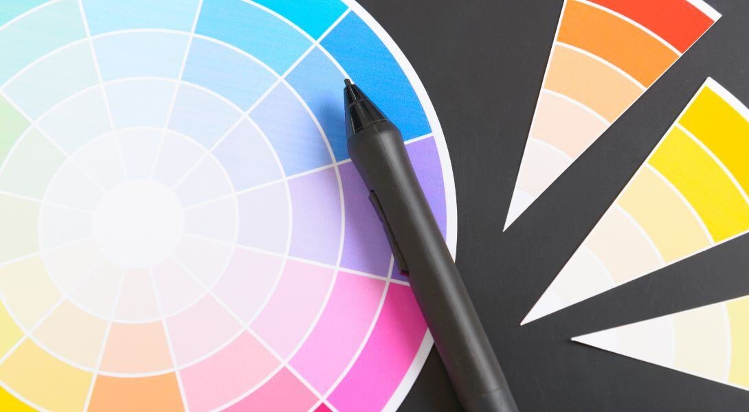 Colour wheel and graphic tablet