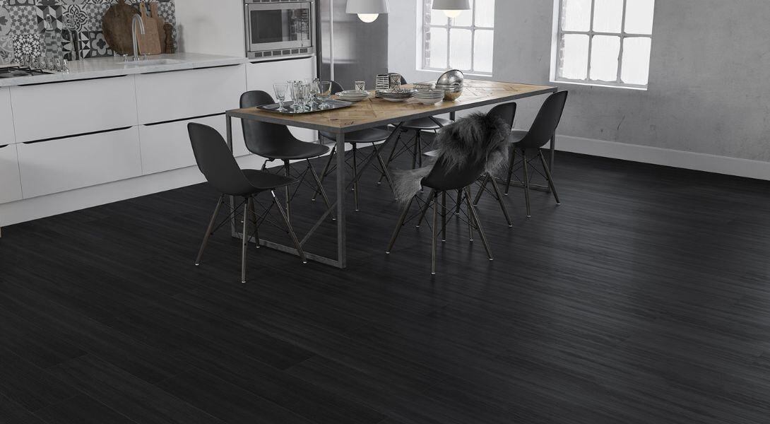 Darkwood Hybrid Flooring Dining Room