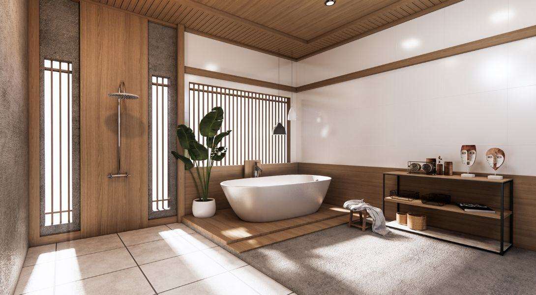 Japandi Interior Bathroom