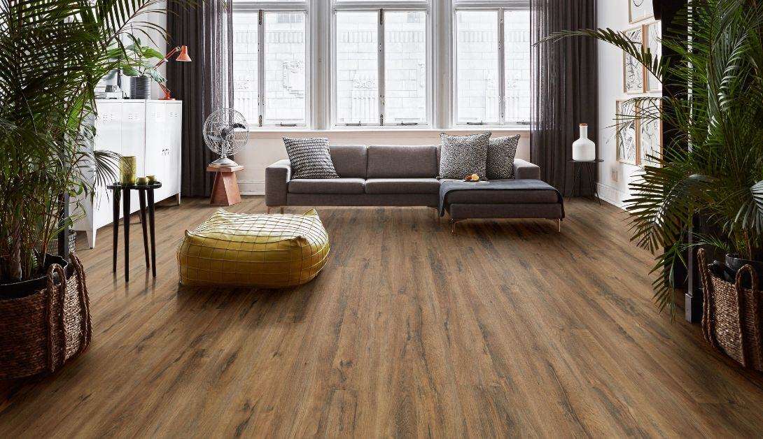 Living Room with Vinyl Flooring and Big Window Polyflor Affinity 