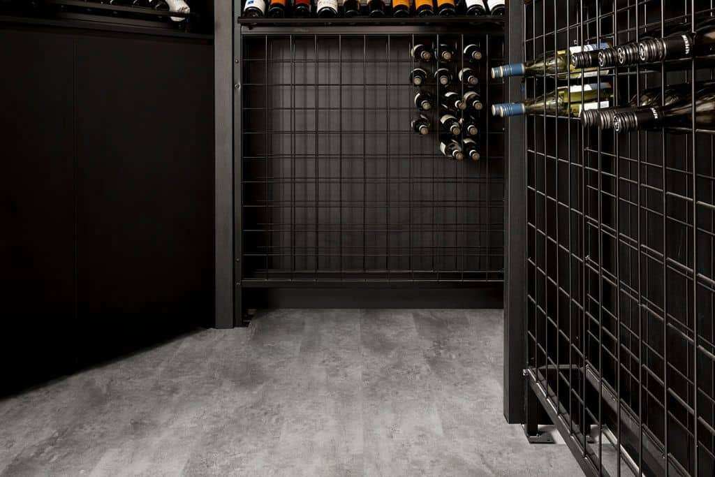 Wine Cellar with Vinyl Stone Floors Signature