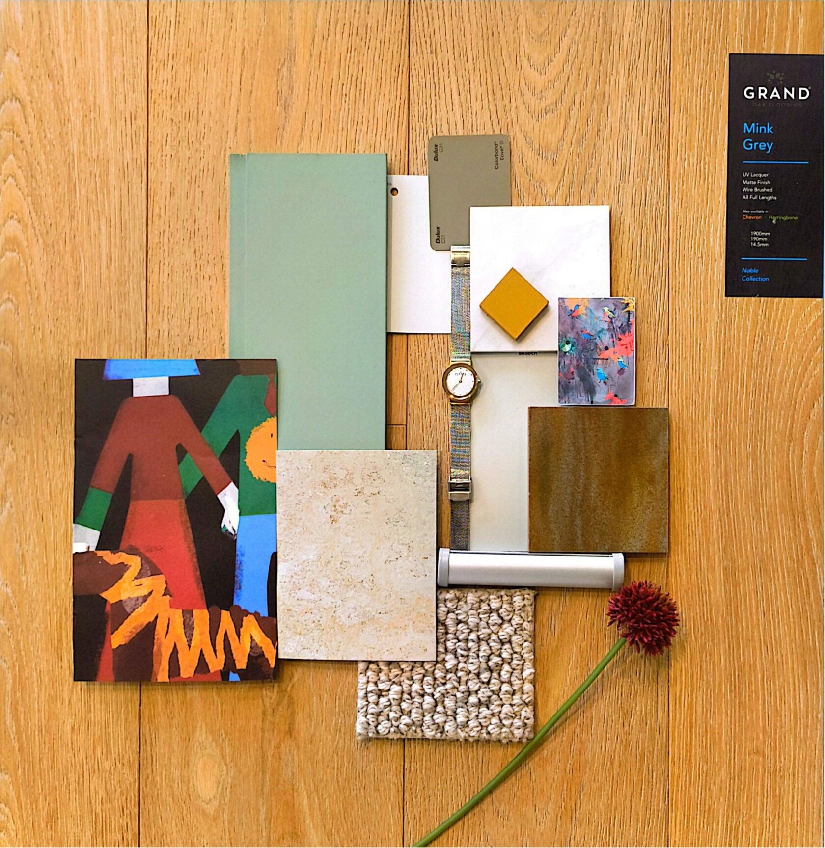 Mood board: Grand Oak Flooring Mink Grey, Noble Collection