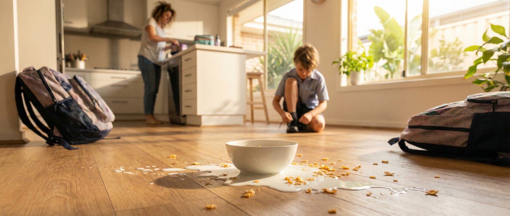 Laminate spilled cereal image