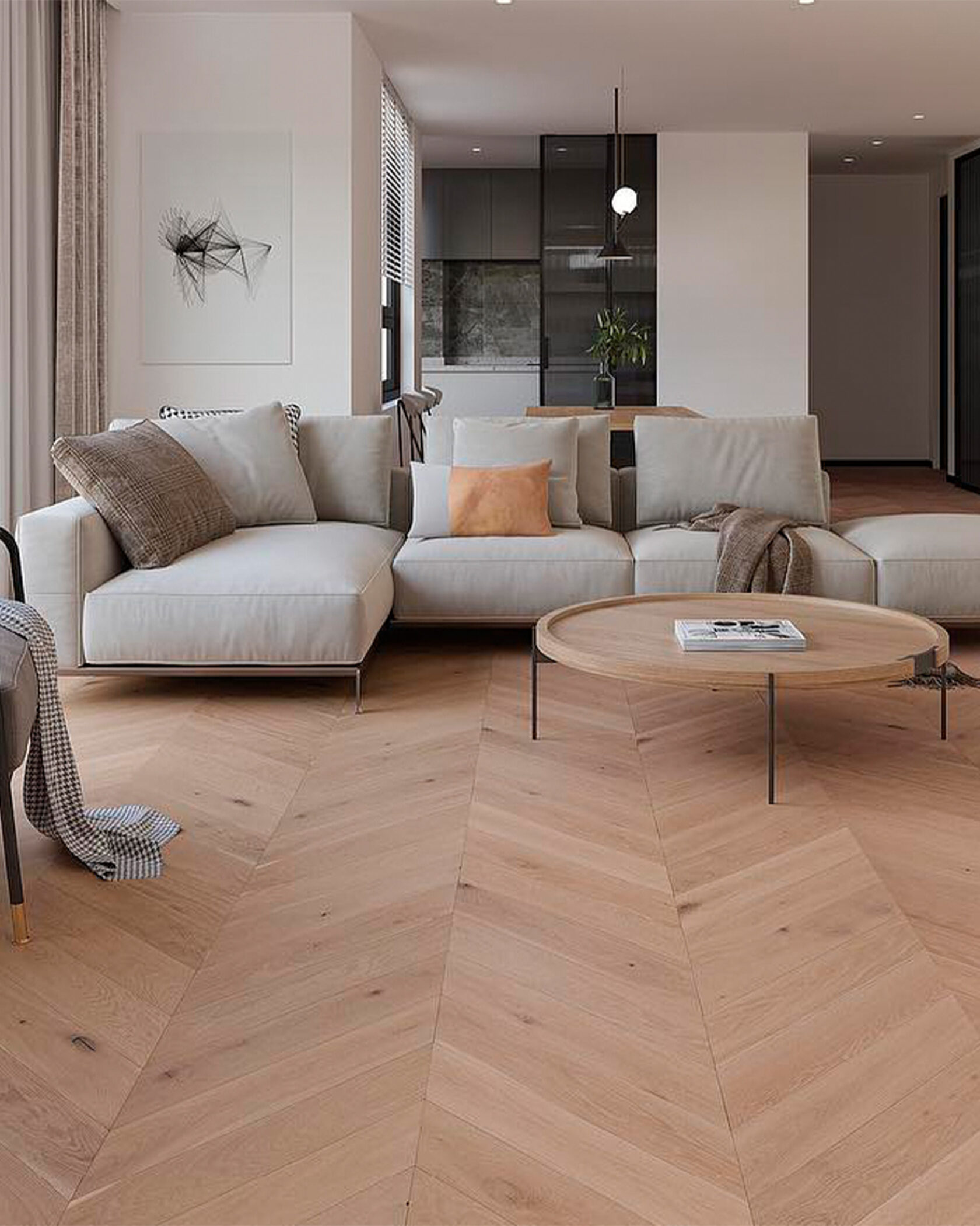 GrandOak Chevron Timber Flooring – Lifestyle Image 2 | Floorworld