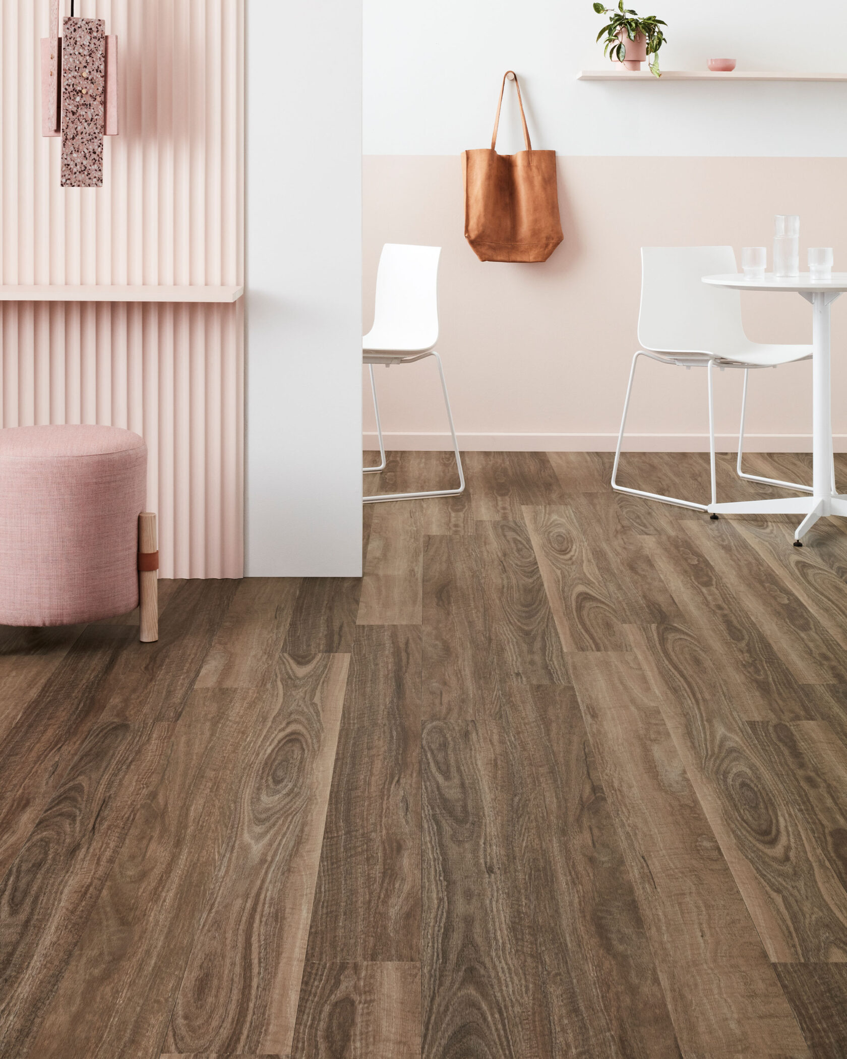 hybrid flooring with pink interior